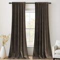StangH Brown Velvet Curtains Thermal Insulated Room Darkening, Privacy Protect Decorative Drapes for Bedroom Living Room Cafe Bar Home Theater, 52 x 84 inches, 2 Panels
