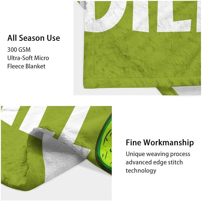 Pickle Throw Blanket for Girls Boys - 40x50 Inches Crib Size - Soft Fluffy Cozy Blankets Gift - Green Funny Blanket Throws for Travel, Office