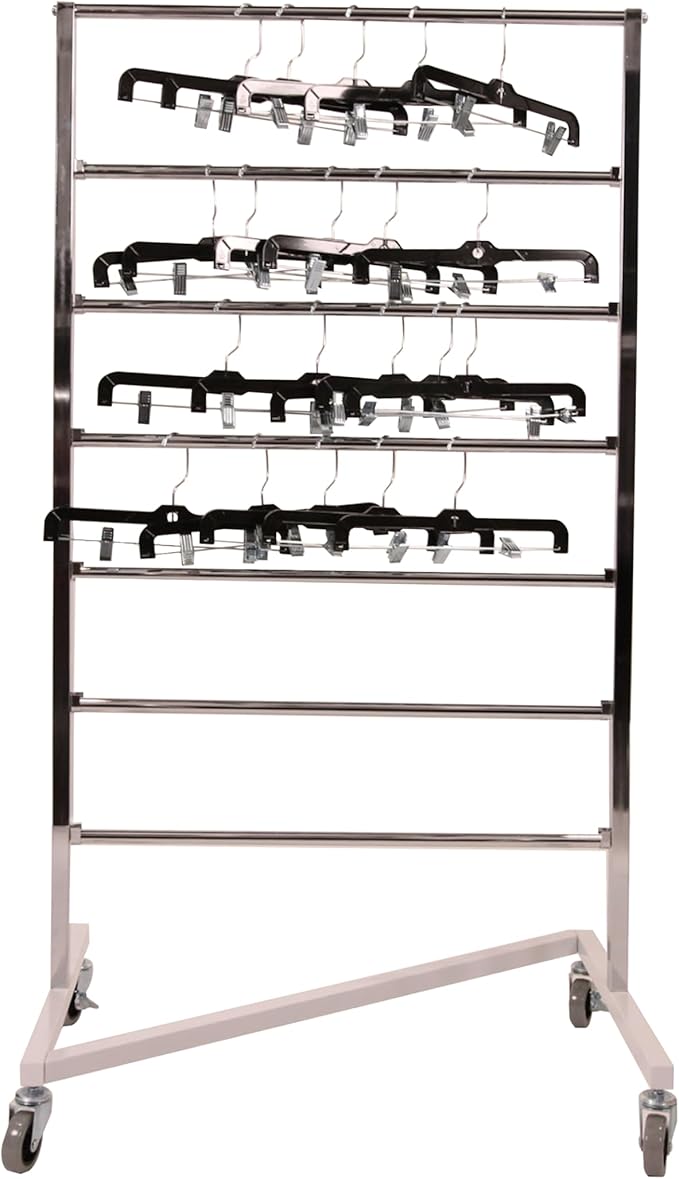 SSWBasics Z-Truck Clothing Hanger Storage System - Efficiently Organize Dress Hangers, Skirt, and Pant Hangers - 30" W x 22" D x 60½"H - Ideal for Retail, Resale, and Thrift Stores
