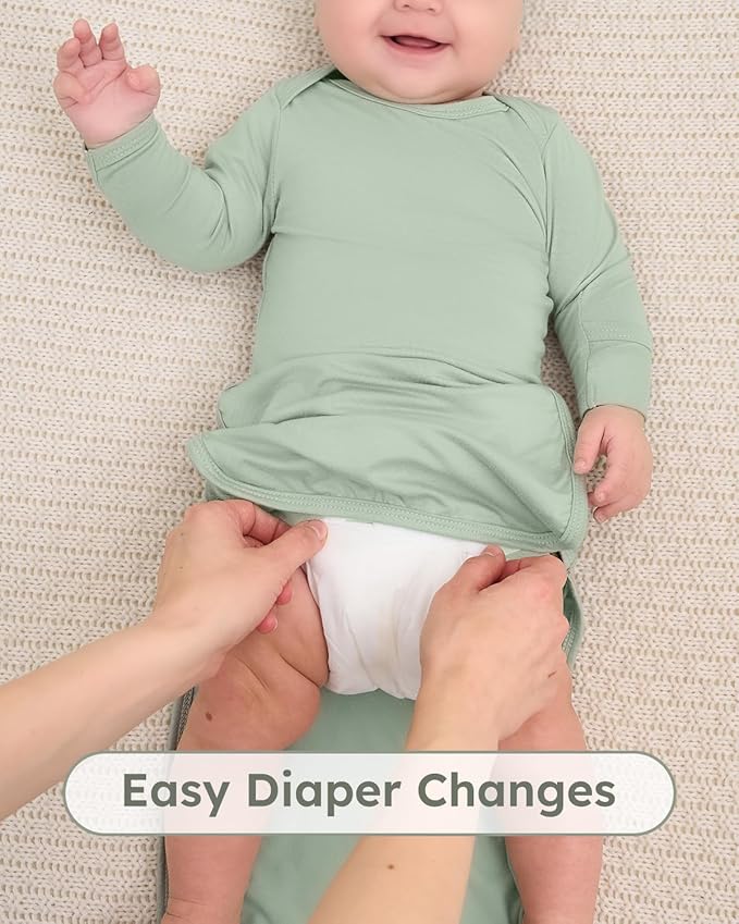 Yoofoss Baby Knotted Gowns 0-3 Months, Newborn Sleepers Hospital Coming Home Outfit for Photograph, Soft Breathable Comfort
