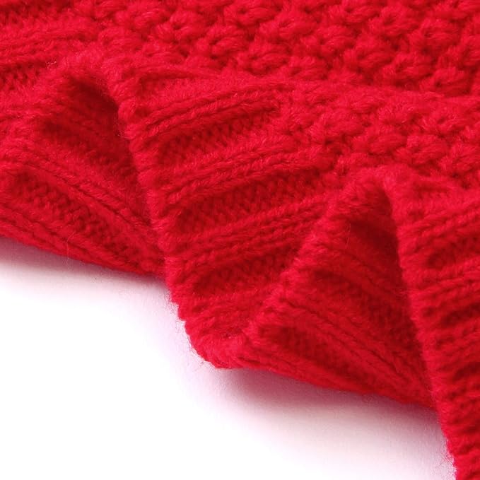 mimixiong Baby Blanket Knit Toddler Blankets for Boys and Girls Red 40 x30 Inch
