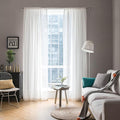 MIULEE White Sheer Curtains 96 inches Long Window Curtains 2 Panels Solid Color Elegant Window Voile Panels/Drapes/Treatment for Bedroom Living Room (54 X 96 Inches White)