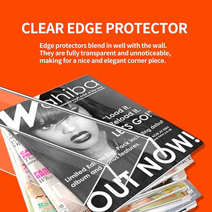 Clear Self-Adhesive Wall Corner Protectors-4 PCS of Corner Guards & Edge Protector for Baby, Furniture, Door, Tables, Cover Sharp Furniture, Easy to Install (3cmx150cm/1.18inx59.1in)