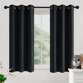 NICETOWN 100% Black Out Curtains 54 Inches Long 2 Panels for Living Room, Bedroom, Office Thermal Insulated Blackout Drapes Solid Grommet Noise Reducing Window Curtains, W40