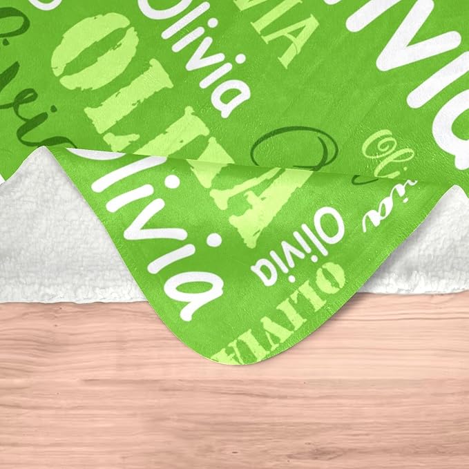 Gudina Personalized Name Blankets and Throws, Custom Blanket with Name, Personalized Christmas Blanket Gifts for Women Men