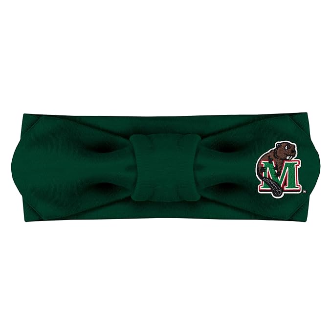 Creative Knitwear Minot State Beavers Infant Girls Hunter Solid Hair Knot Headband Embroidered Logo - Size Newborn - 4T