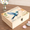 Personalized Wooden Box for Women, Pine Keepsake Garden Wood Box with Lids, Memory Storage Wooden Boxes for Mom Wife Gardener, Birthday Housewarming Christmas Gifts
