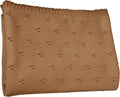 Baby Knit Blanket, 100% Cotton Eyelet Patterns, Soft, Cozy, Lightweight Swaddle for Newborn & Infant Swaddling Beige Neutral, Perfect Baby Shower Ideas Mocha 30x40