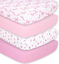 The Peanutshell 4-Pack Fitted Crib Sheet Set - Super Soft & Breathable Baby Girl Crib Sheets, Nursery Decor, Fit for Standard Mattress Cover- Butterfly
