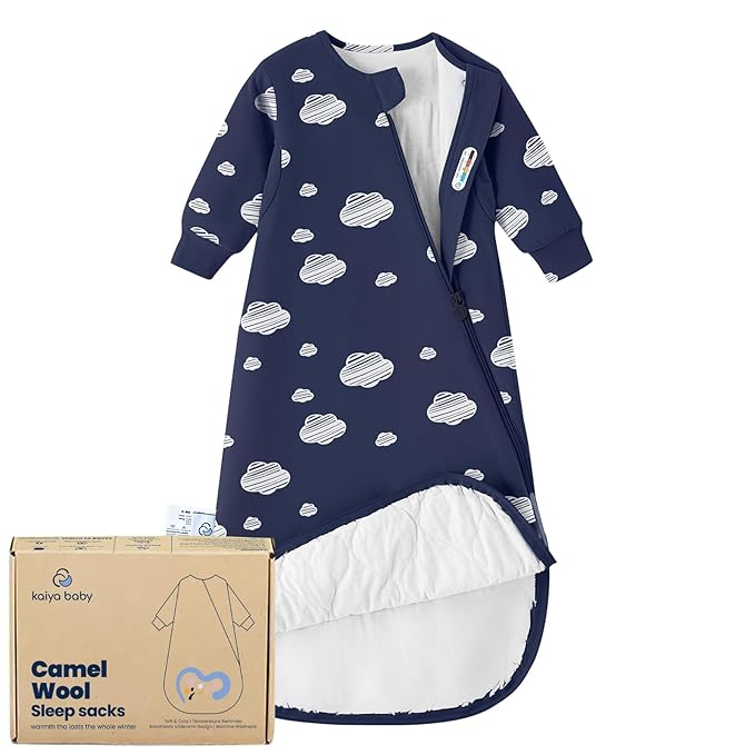 Unisex Sleeping Bag for Babies and Toddlers 1.0 Tog Sleep Sack 6-18 Months, Newborn Sleep Sack, Wearable Blanket Baby, One Piece Long Sleeves, Gifts for Baby