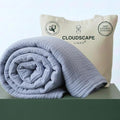 Cloud Scape Linen Oversized 4 Layer Muslin Blanket Twin Size - 100% Cotton, Lightweight & Breathable All Season Gauze, Pre-Washed, for Bed, Couch, fits Twin XL Bed,68x92, Lavender Blue