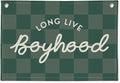 Long Live Boyhood Banner, Boy Nursery Decor, Canvas Banner Wall Hanging Flag Decor for Nursery Playroom Toddler Room, Boys Kids Room - Green