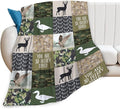 Deer & Duck Hunting Throw Blanket - Soft, Warm, Cozy Fleece for Women & Men, Adults - Couch, Sofa, Bed - 60"x80"