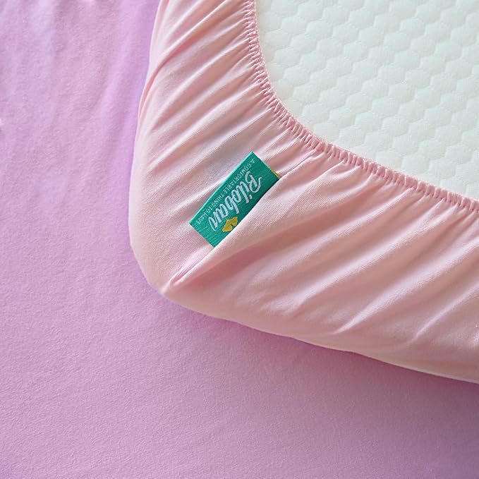 Bassinet Sheets Fit for Dream On Me Lacy, Delta Children Curve, Regalo Baby Basics™ Infant, Fisher Price, Simmons Kids(for Twins) and Safety 1st Bassinet,100% Cotton, 2 Pack, Pink and Violet