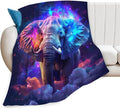 Tijuboni Elephant Throw Blanket Elephant Gifts for Girls Boys Women Men Kids Adults Soft Flannel Fleece Blanket for Couch Sofa Bed Home Decor 60"x80"