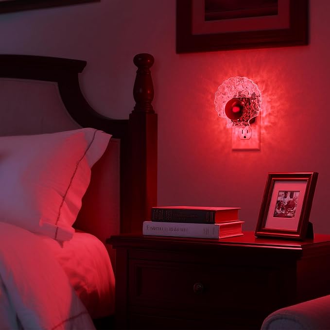 DORESshop LED Night Light, Night Lights Plug into Wall Dynamic RGB Color Changing NightLight, Dusk to Dawn Sensor Nightlights for Hallway, Bedroom, Bathroom, Stairway, Christmas Gift