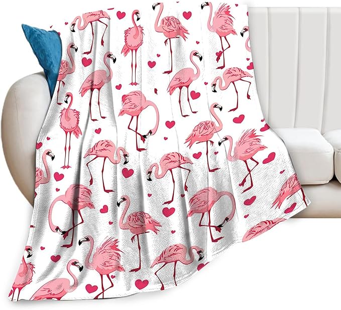 Flamingo Blanket Gifts for Girls Women Lovers - Pink Throw for Kids Adults - Soft Warm Cozy Fleece for Couch Sofa Bed 40"x50"