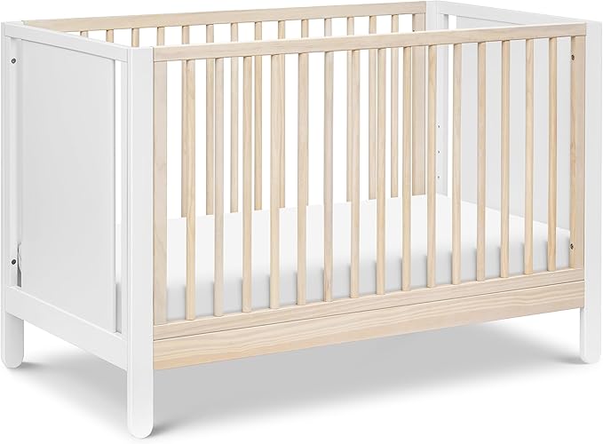 Carter's by DaVinci Marisol 4-in-1 Convertible Crib in White/Washed Natural, GREENGUARD Gold Certified