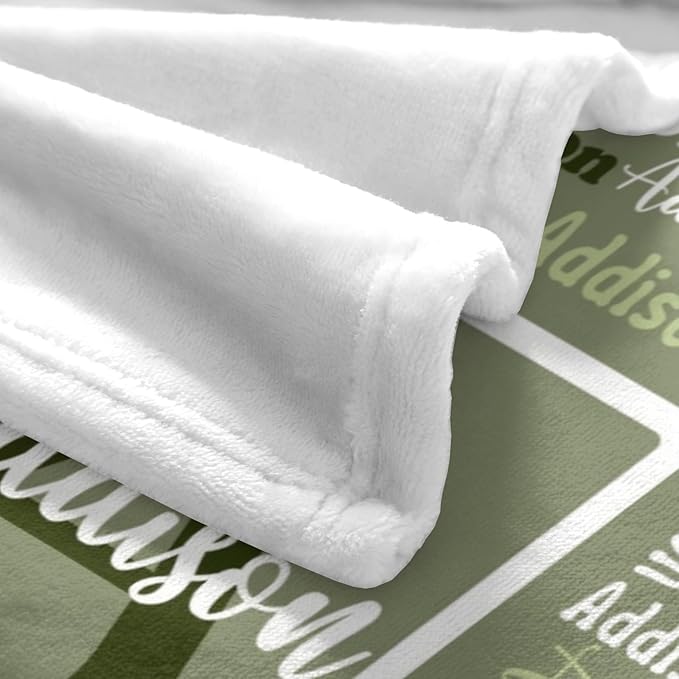 Dr.TOUGH Name Blanket Personalized Blanket for Adult Kids Flannel Customized Personalized Blankets and Throws