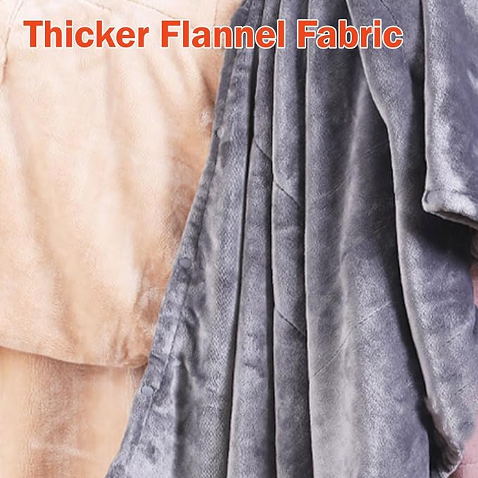 Portable Heated Blanket Throw - USB Charging Flannel Electric Blankets, Fast Heating Warming Winter Throw Blanket for Women, Machine Washable (Light Pink, 55X31 Inches)