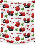 Ladybug Blanket for Girls - 40 x 50 Inches Cute Lady Bug Blanket for Boys - White Fuzzy Warm Decor for Couch, Sofa