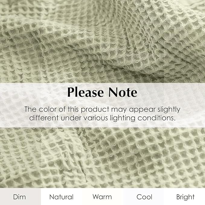 Salt Earth GOTS Certified 100% Organic Cotton Throw Blanket, 90"x90" Waffle Blankets & Throws for Bed, Throw Blanket for Couch, Cozy Christmas Blankets and Throws for Christmas Gifts (Sea Foam)