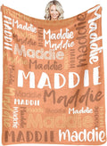 Dr.TOUGH Personalized Blankets with Name Customized Baby Blankets for Girls Boys Adults Monogrammed Blankets and Throws Christmas Birthday Mothers Fathers Valentines Day Gift (Dark-Orange,30''×40'')