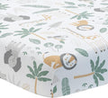 Lambs & Ivy Jungle Friends 100% Cotton Safari Animals Baby Fitted Crib Sheet