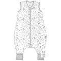 Mama Cheetah Toddler Sleep Sack with Feet, 1.0 TOG Organic Cotton Baby Wearable Blankets with Legs, Baby Sleeping Bag for Walkers, Early Walker 6-18 Month
