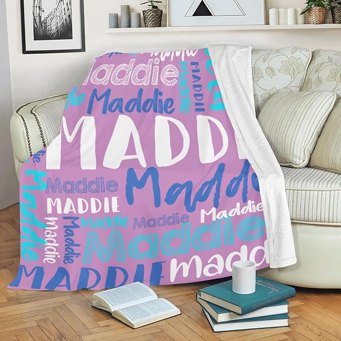 Dr.TOUGH Personalized Blankets with Name Customized Baby Blankets for Girls Boys Adults Monogrammed Blankets and Throws Christmas Birthday Mothers Fathers Valentines Day Gift (Grass-Green, 40''×50'')