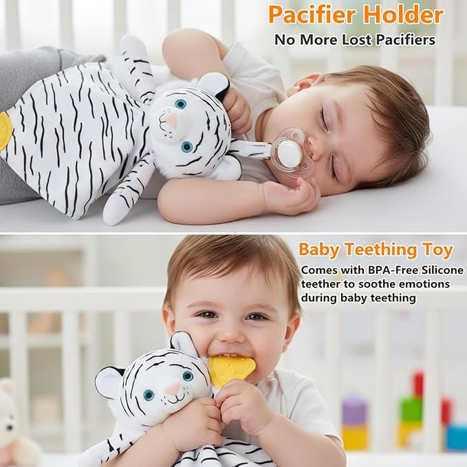 BEREST Baby Sound Sleep Soother- White Noise and Lullaby Infant Sleeping Aid with Cry Sensor at Nap Time Routine, Awesome Babies Gift Portable Plush Toddler Snuggle Toy, Infant Blanket (Milky White)