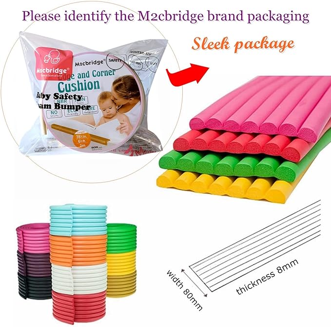 M2cbridge Multifunctional Edge and Corner Guard Coverage Baby Safety Bumper DIY (Grey 13.1ft)