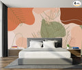 Tropical Wallpaper Abstract Botanical Leaf Wall Mural for Living Room Bedroom（Not Peel and Stick）