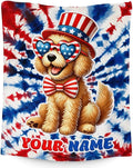 Girls Blanket - 40" x 50" Inches Personalized Golden Retriever Throw for Dog Lovers - Soft Furry Blankets Decor for Sofa, Chair