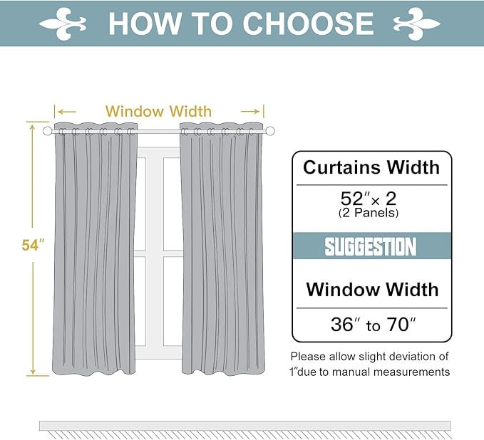 ChrisDowa Grommet Blackout Curtains for Bedroom and Living Room - 2 Panels Set Thermal Insulated Room Darkening Curtains (Brown, 52W x 54L)