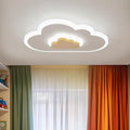 LED Ceiling Light 26W Wood Cloud Cartoon Kids Ceiling Light 19.68in Kids Room Light fixtures Ceiling Mount 3000-6500K with nightlight Ceiling Lamps for bedrooms Girl Boy Nursery Toys Room