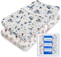 Extra Stretchy Changing Pad Cover, TotBasic Ultra Soft Premium Jersey Knit Changing Pad Sheets, Unisex for Boys Girls, Fits All Standard Changing Tables/Dresser Tops - 2 Pack (Ocean Pals + Wildlife)