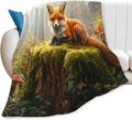 Tijuboni Fox Throw Blanket Fox Gifts for Girls Boys Women Men Kids Adults Soft Flannel Fleece Blanket for Couch Sofa Bed Home Decor 40"x50"
