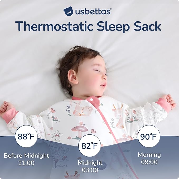 Baby Sleep Sack with Removable Sleeves, Breathable Wearable Blanket for Newborn & Toddler 6-36 Months, Cute Print