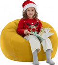 Nobildonna Bean Bag Chair Cover (No Filler) for Kids and Adults,Beanbag Stuffed Animal Storage Without Filling Plush Toys Holder and Organizer Soft Premium Corduroy 200L