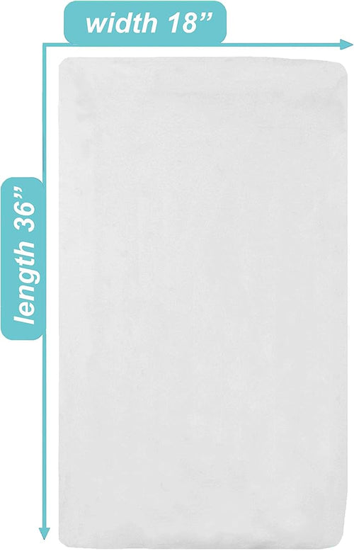 American Baby Company 100% Natural Cotton Fitted Cradle/Bassinet Sheet 36" x 18" - Soft, Breathable & Hypoallergenic Bed Sheet, White, Neutral for Boys & Girls (Pack of 2)