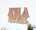 Large Wood Nursery Sign | Nursery name sign for Kids | Custom Wood Name Sign | 3D Wood Baby Name Sign (Pink)