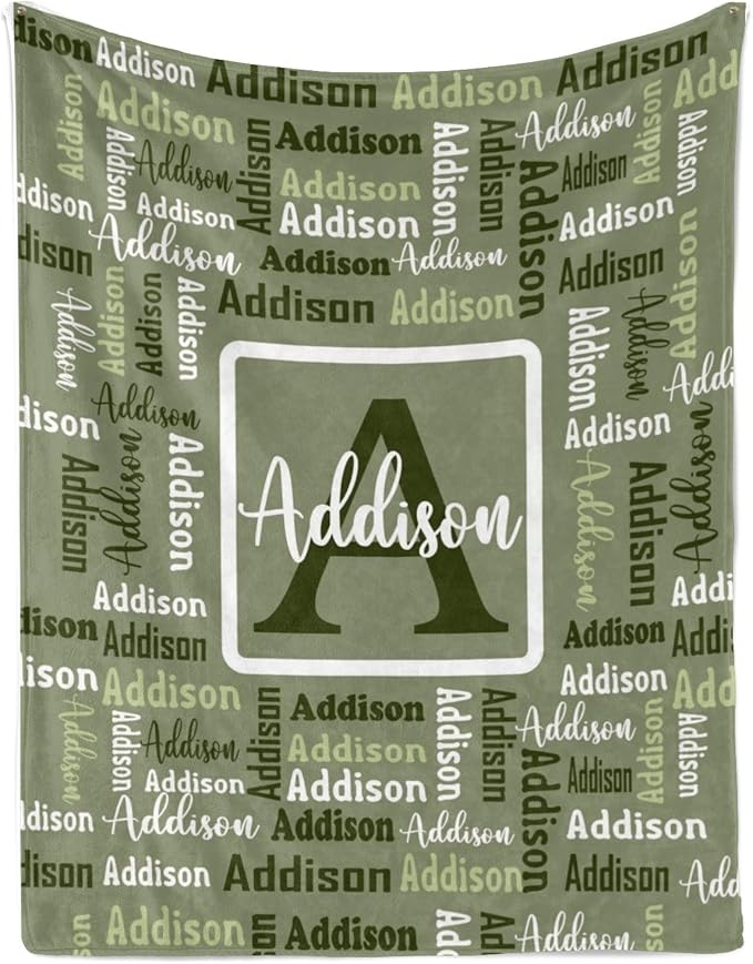 Dr.TOUGH Name Blanket Personalized Blanket for Adult Kids Flannel Customized Personalized Blankets and Throws