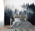 XMPMBM-Misty Forest Fabric Wallpaper Pine Forest Living Room Bedroom Bathroom Wall Mural-W 154" X H 105"（112 Square Foot）