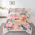 Feelyou Christmas Tree Comforter Set All Season Gingerbread Man Bedding Set with 2 Pillow Cases Merry Christmas Microfiber Kids Queen Bedclothes Xmas Bedroom Decor Duvet Quilt Soft Lightweight