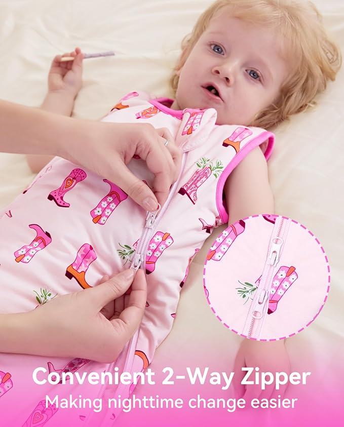 Rayon Made from Bamboo Viscose Sleep Sack 0-36 Months 1.0 Tog for Toddler and Baby sleepers 2-Way Zipper Newborn Sleep Sacks