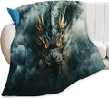 Tijuboni Chinese Dragon Throw Blanket Black Dragon Gifts for Men Women Girls Boys Kids Adults Soft Flannel Fleece Blanket for Couch Sofa Bed Home Decor 50"x60"