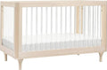 Babyletto Lolly 3-in-1 Baby Crib Convertible to Toddler Bed & Daybed, GREENGUARD Gold Certified, 4 Adjustable Heights, Includes Toddler Conversion Kit, Made of 100% Solid Wood - Washed Natural/Acrylic