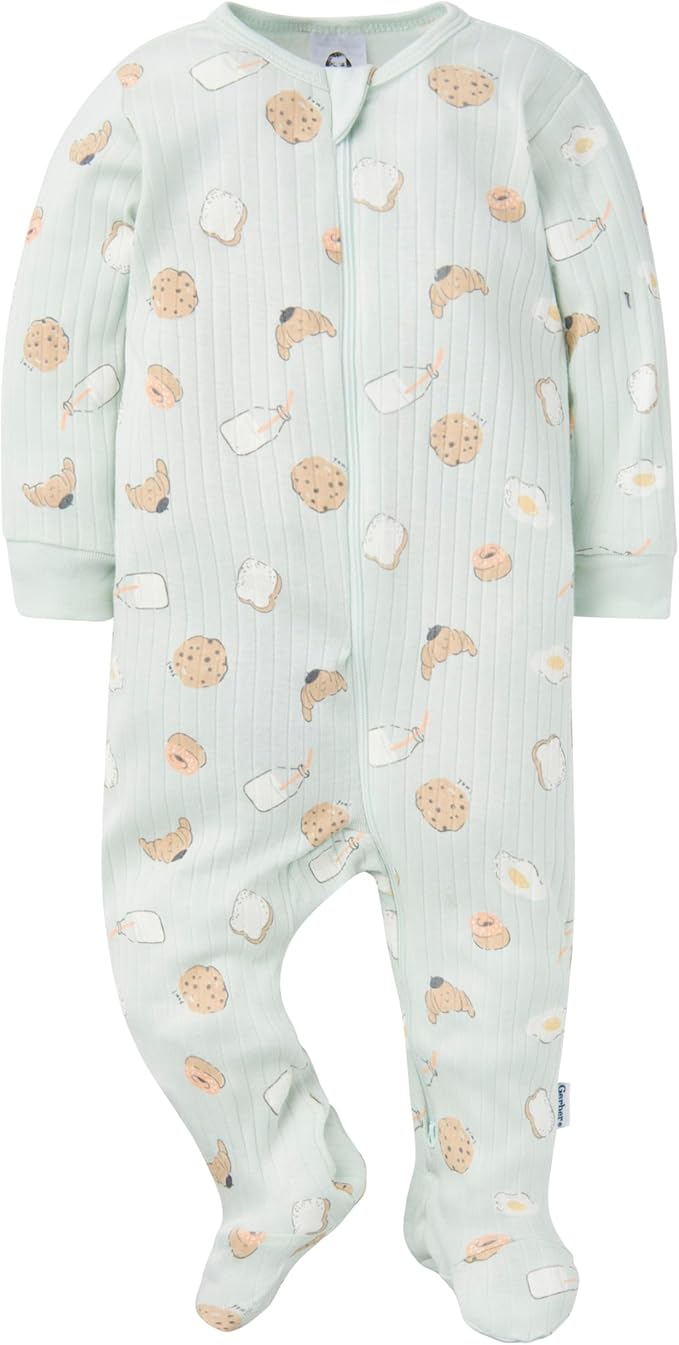 Gerber baby-girls Baby Unisex 2-pack 2-way Zip Textured Sleep 'N Play