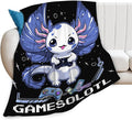 Tijuboni Axolotl Gaming Throw Blanket Game Gifts for Girls Boys Women Men Kids Adults Soft Flannel Fleece Blanket for Couch Sofa Bed Home Decor 50"x60"